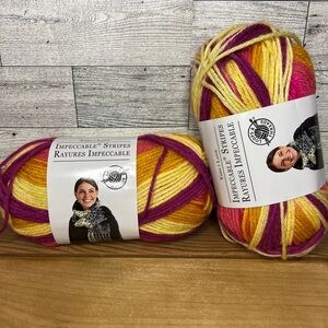 Loops and Threads Variegated Yellow-Red Yarn - 2-Pack